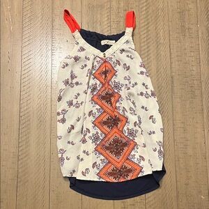 Rewind Navy and Cream Knit Top